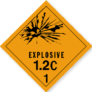 Explosive Warning Sign